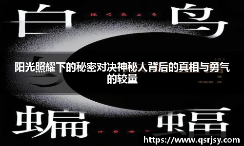 阳光照耀下的秘密对决神秘人背后的真相与勇气的较量